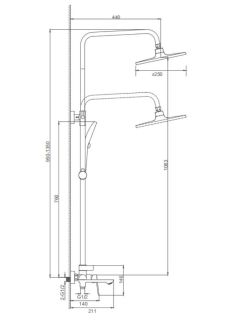 Душевая стойка Splenka S41.24.06 чёрный